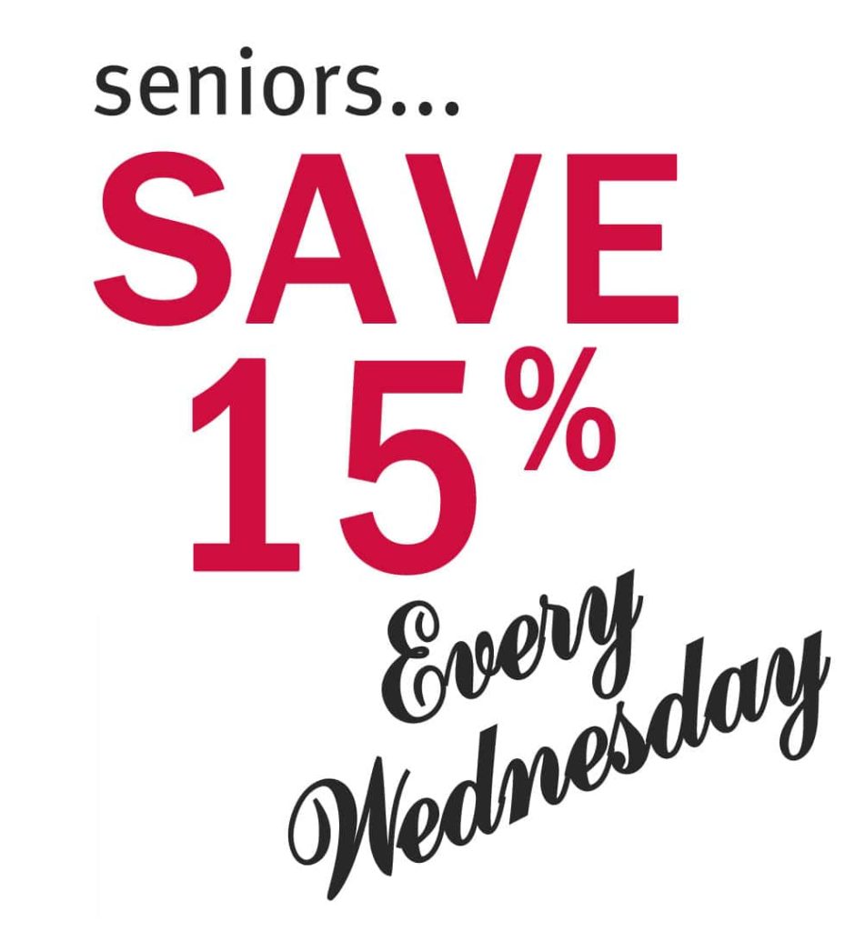 seniors save every wednesday
